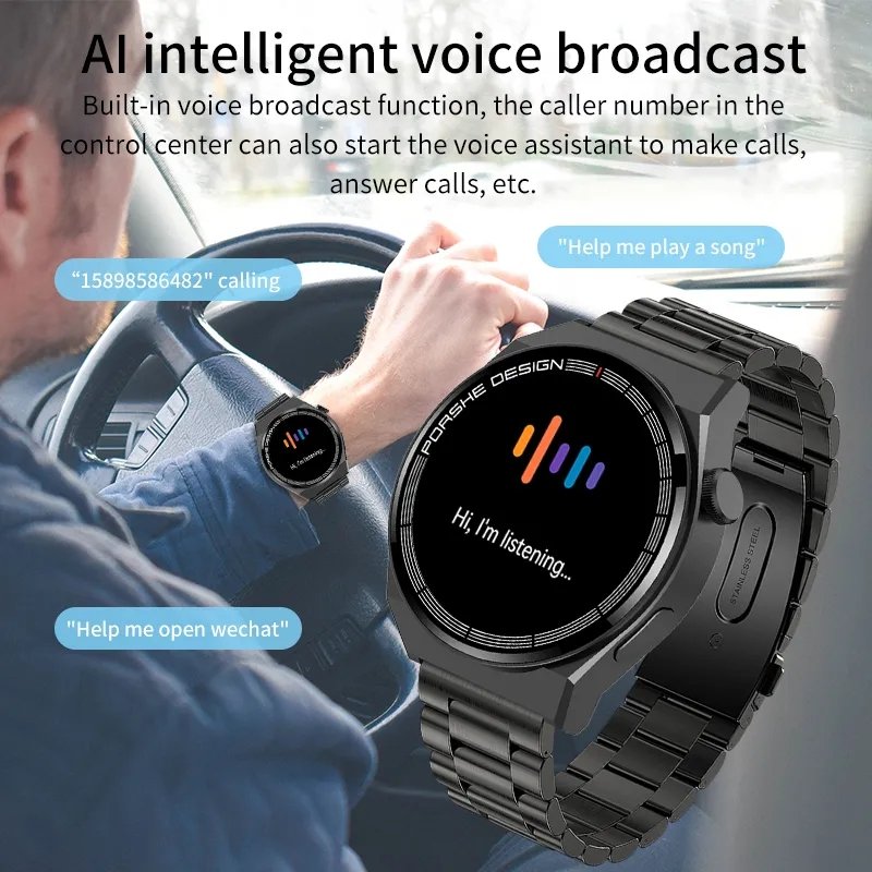 LIGE Watch HD Screen Watch For Men Smart Watch Bluetooth Calling Smartwatch 2023 Fashion Business Clock New Sports Wristwatches