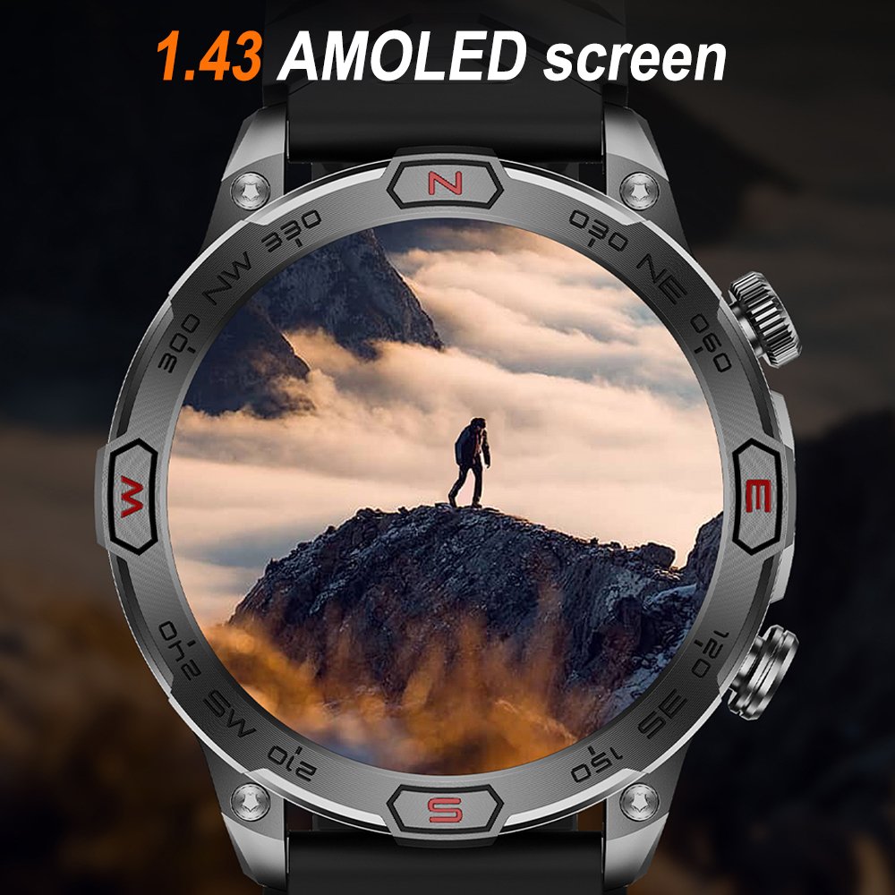 VALDUS 1.43 Inch AMOLED Screen Sedentary Reminder Support AI Voice Assistant Smartwatch IP68 Waterproof VD36 PRO Smart Watch