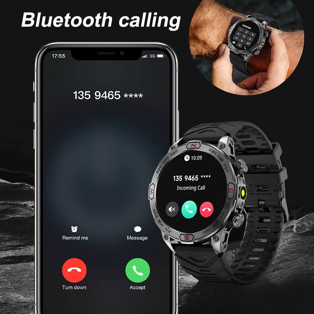 VALDUS 1.43 Inch AMOLED Screen Sedentary Reminder Support AI Voice Assistant Smartwatch IP68 Waterproof VD36 PRO Smart Watch