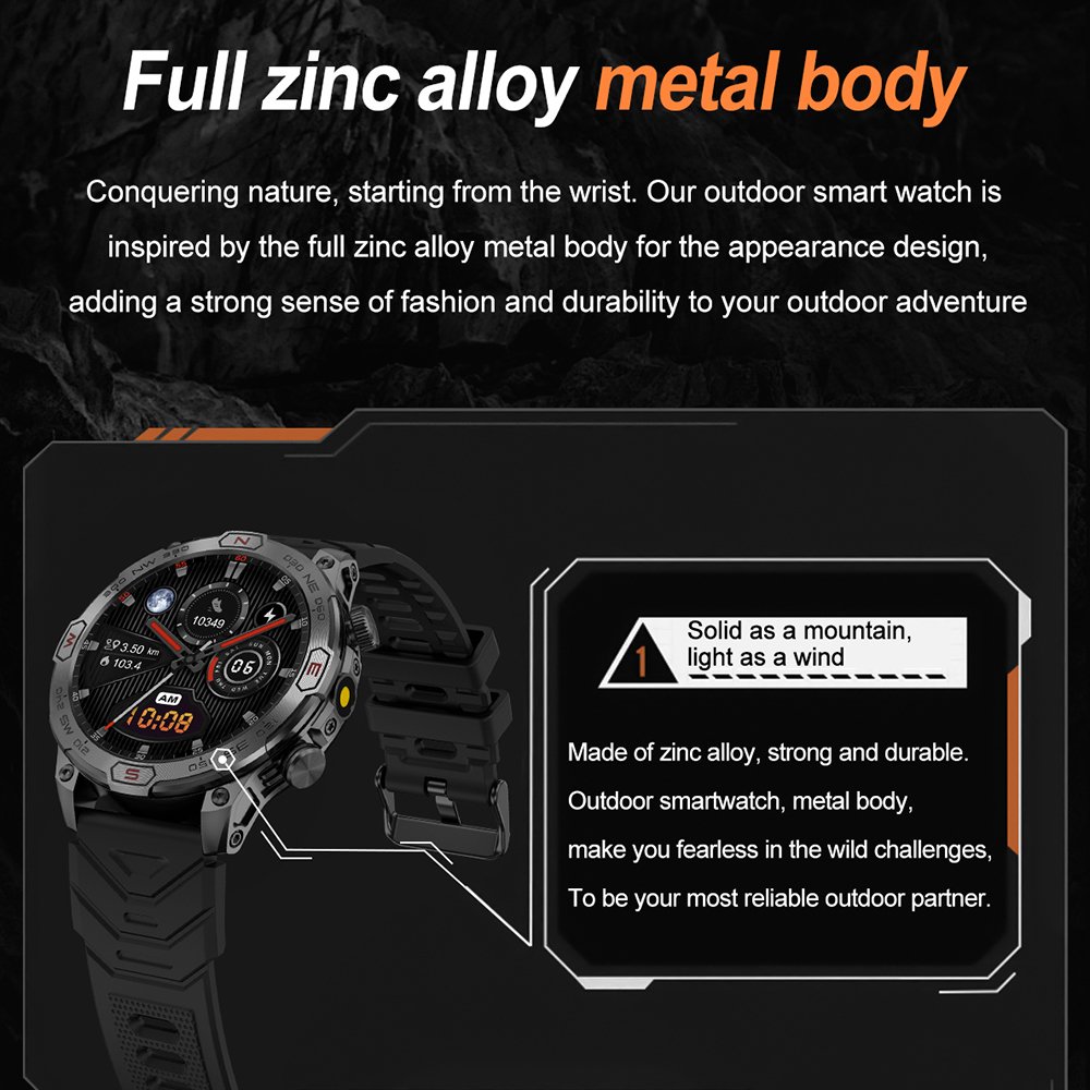 VALDUS 1.43 Inch AMOLED Screen Sedentary Reminder Support AI Voice Assistant Smartwatch IP68 Waterproof VD36 PRO Smart Watch