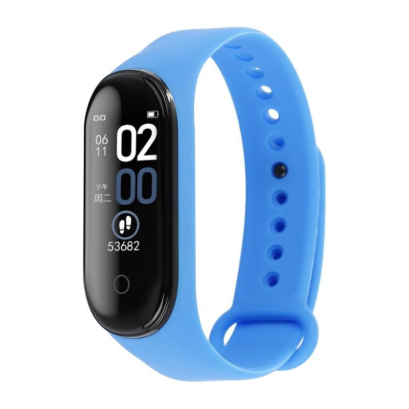 Heart Rate Monitor Blood Pressure Measurement Sport Step Counter Smart Wristband M4 Smart Watch