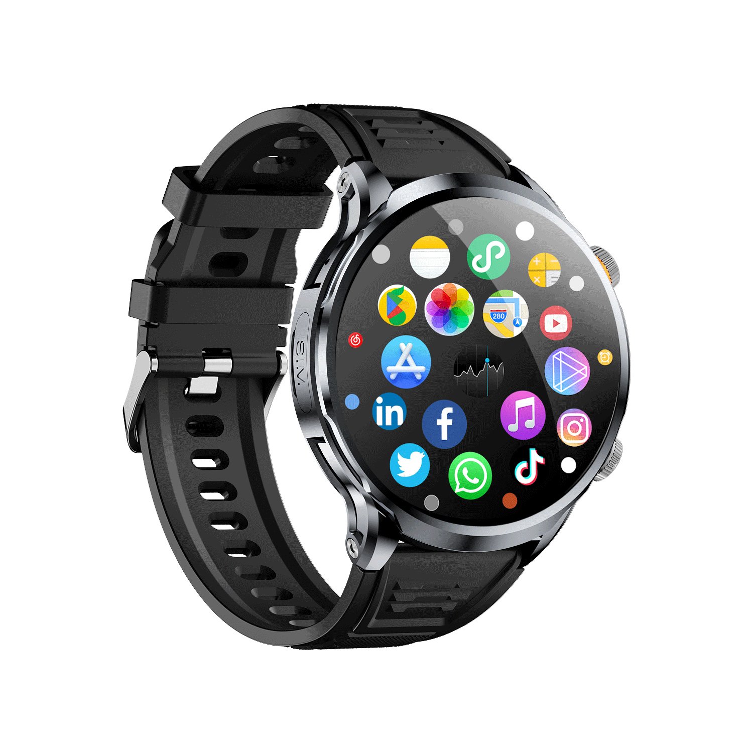 4G Network Brand Global Android New H18 Smart Watch Men's Dual HD Camera Full Touch Screen smart Watch 8+128G SIM Call