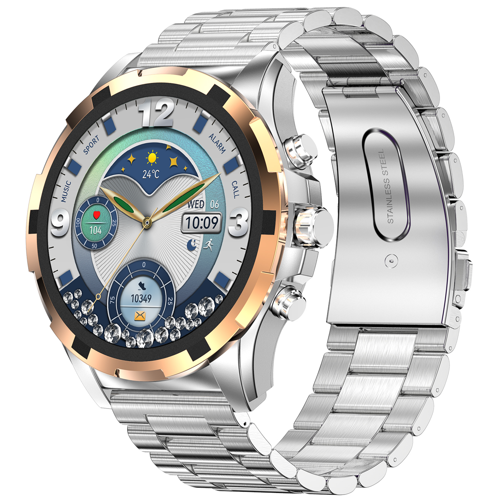 VALDUS Waterproof Breathing Training Fashion 390 mAh Battery Long Standby Smartwatch Weather Forecast VS43 Pro Smart Watch