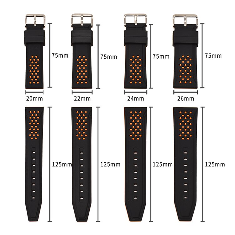 Smart Watch Bands,20mm 22mm Replacement Adjustable Smartwatch Straps Custom Color 20mm 22mm 24mm 26mm Silicone Watch Band Strap