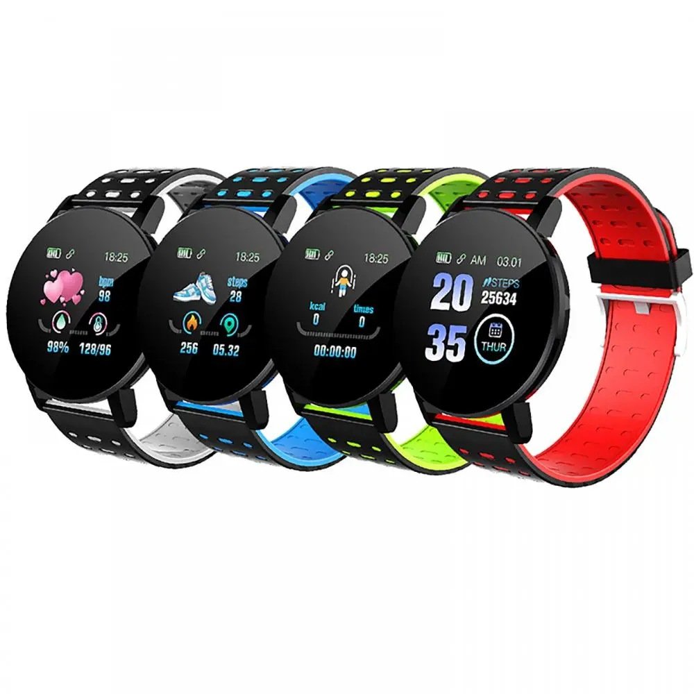 Reloj inteligente D18 Smart Watch Heart Rate Monitor Men's Women's Smartwatch Round Fitness Digital Watches for Men Women