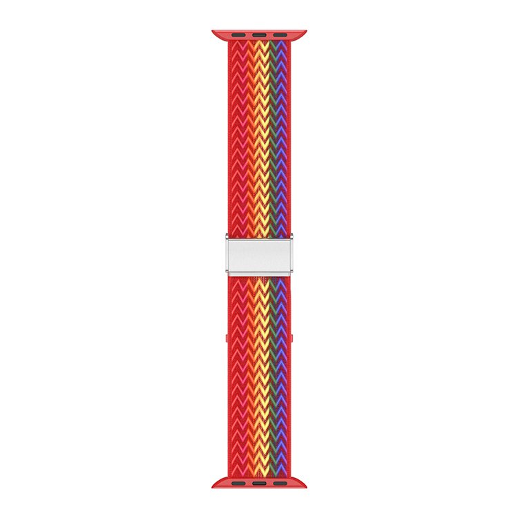 Wave Pattern Double-section Metal Buckle Nylon Smart Watch Band for iWatch Series 7 6 5 4 3 for Iwatch Watch Strap