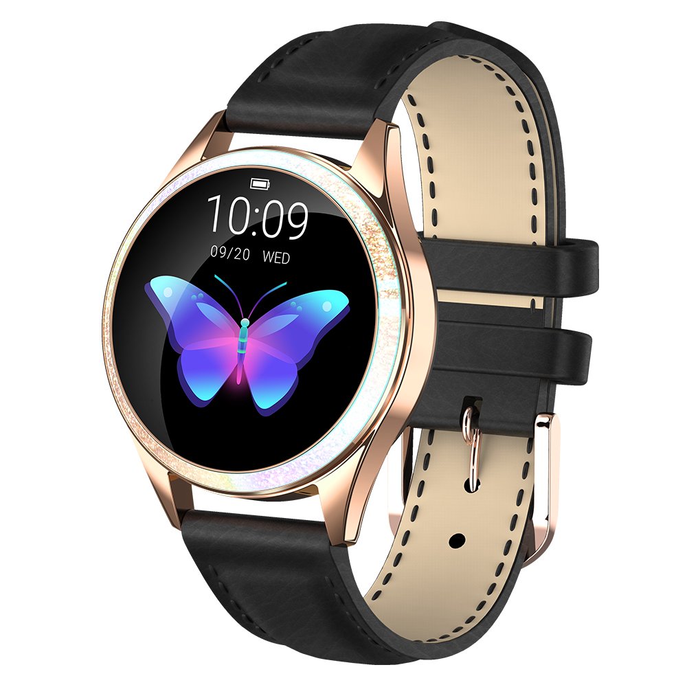 Kingwear kw20 Fashion Luxury Lady Girls Smart watches 24 Hours Heart Rate Blood Pressure Monitor Menstruation Reminde