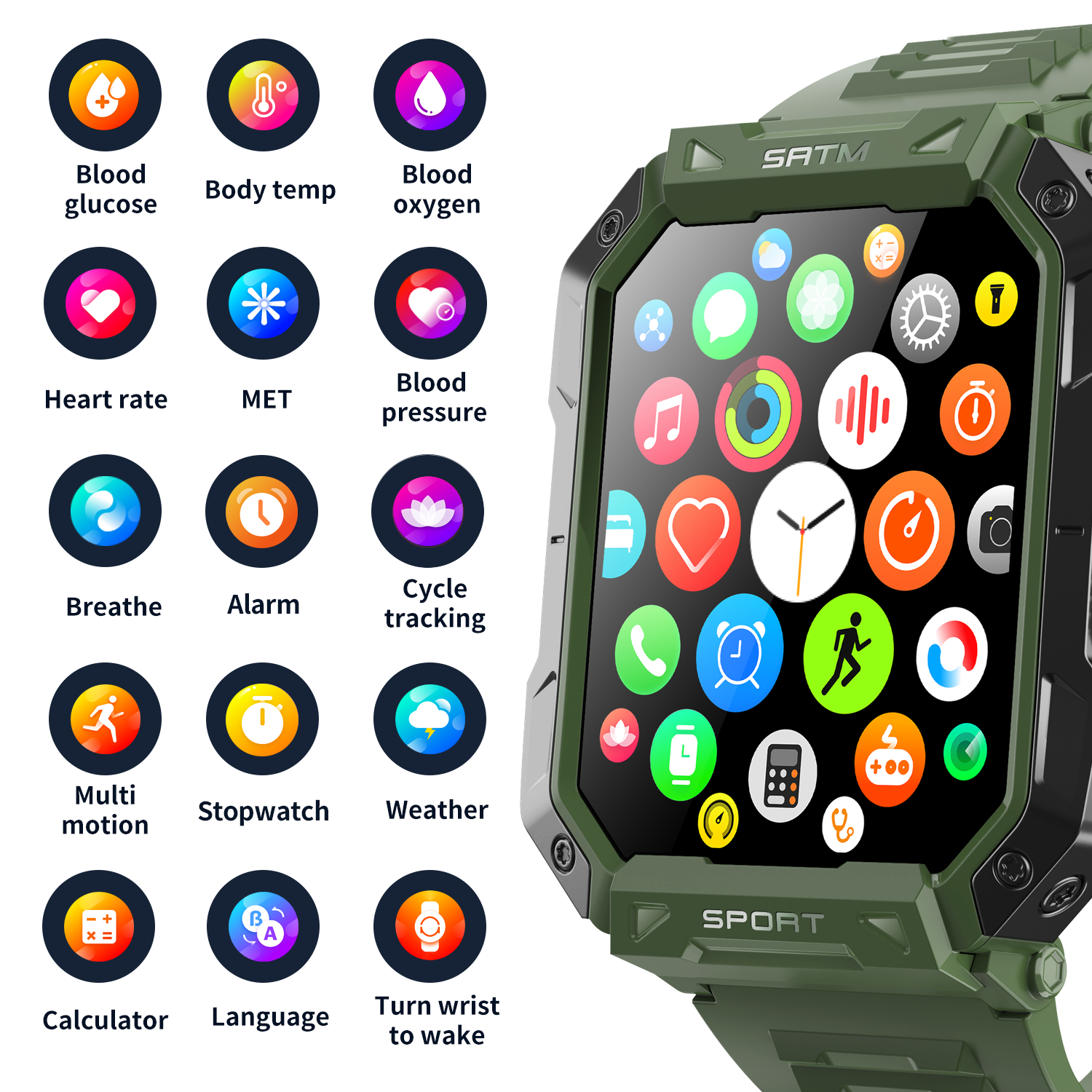 2023 F307 JL7013A + plug-in 128M FLASH 150 sports modes multifunctional 2.1-inch HD screen BT Smart Talk Watch