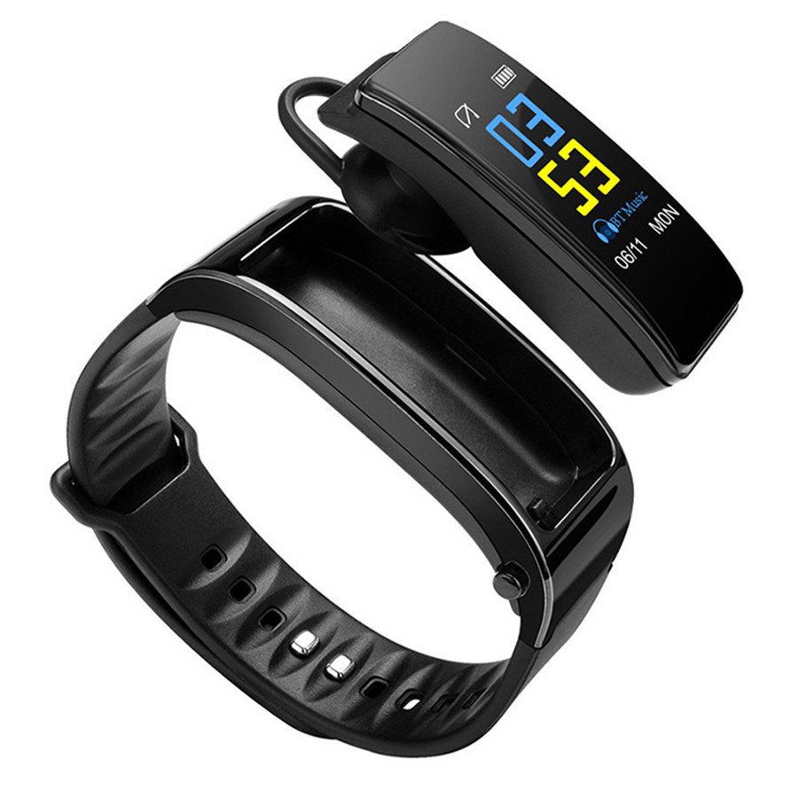 Best Price Of New Design Y3PLUS 2 in 1 Smart Watch Blue tooth Headset talk band
