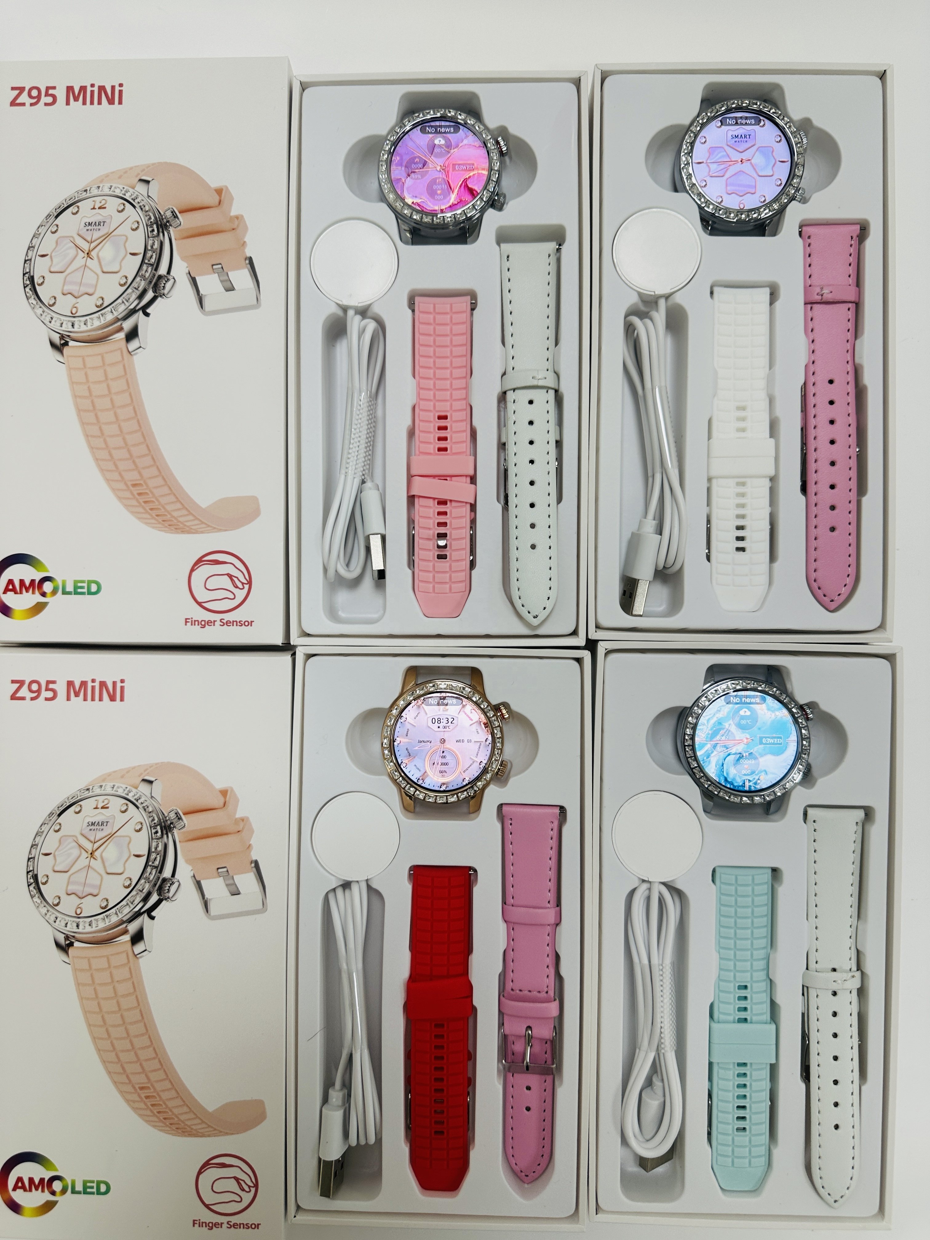 2024 Newest Z95 mini smart watch Reloj Inteligente fashion band smartwatch Compass NFC 300mah Big Battery Z95 mini for Women