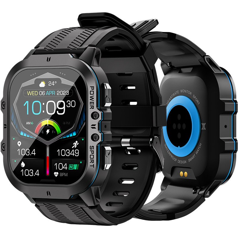 Newest AMOLED C26 Smart Watch for Men BT Call IP68 Waterproof Large Memory Outdoor Sports Smartwatch 350mAh Large Battery
