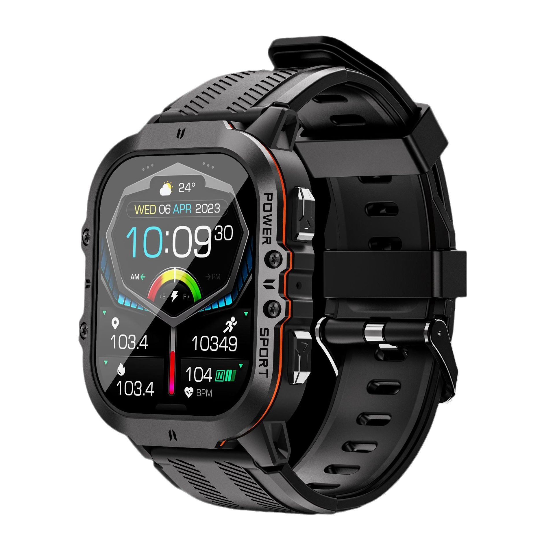 Newest AMOLED C26 Smart Watch for Men BT Call IP68 Waterproof Large Memory Outdoor Sports Smartwatch 350mAh Large Battery