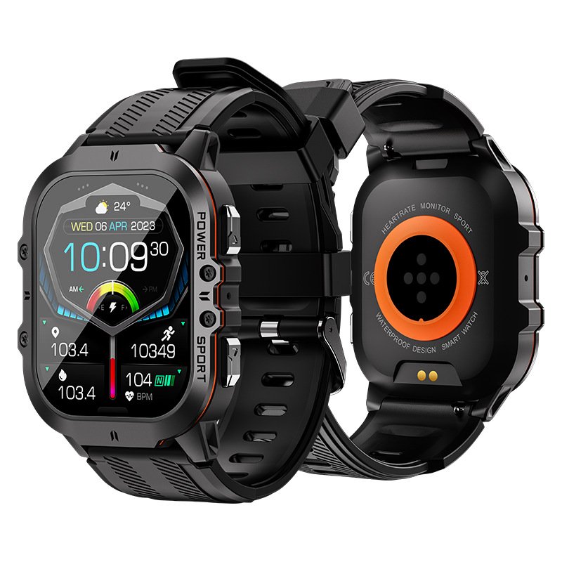 Newest AMOLED C26 Smart Watch for Men BT Call IP68 Waterproof Large Memory Outdoor Sports Smartwatch 350mAh Large Battery
