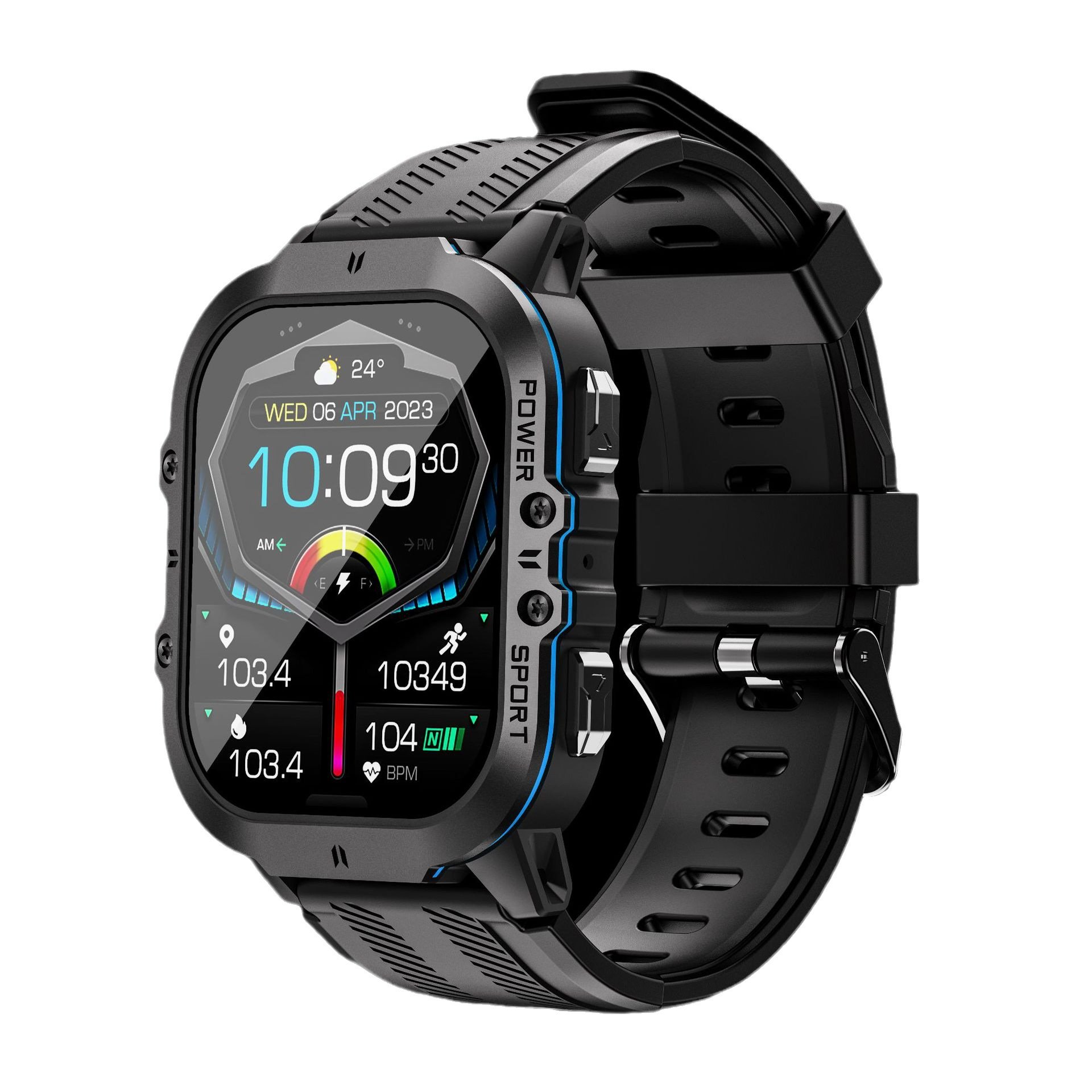 Newest AMOLED C26 Smart Watch for Men BT Call IP68 Waterproof Large Memory Outdoor Sports Smartwatch 350mAh Large Battery
