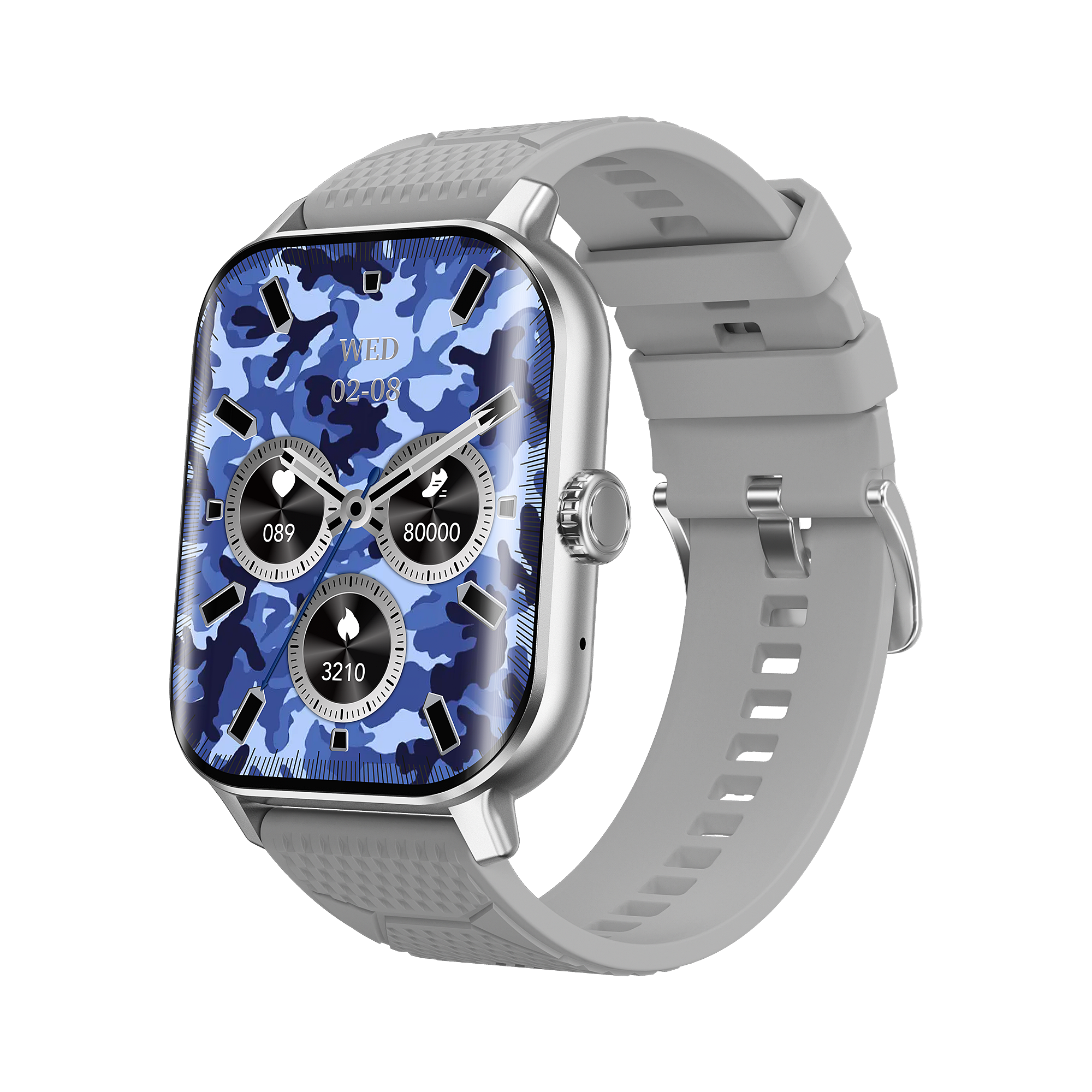 Curved Screen F12 Smart Watch 2.02 inch 200+ 3D Dynamic Watch Dials Raise to Wake Up 24/7 Heart Rate Monitoring Smartwatch Watch