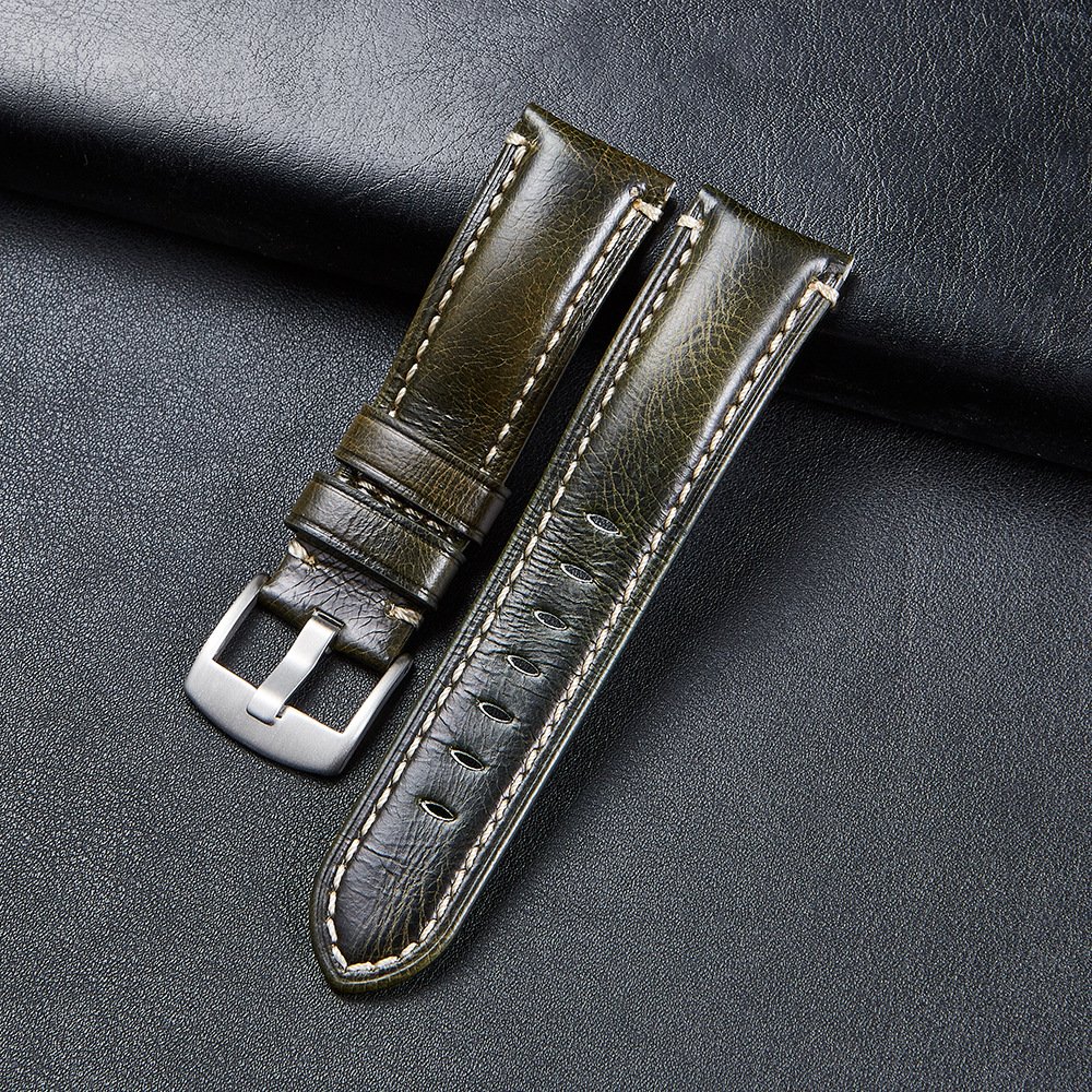 Full Grain Italian Leather Watch Band 20mm 22mm Handmade Genuine Leather Watch Strap wholesalers suppliers