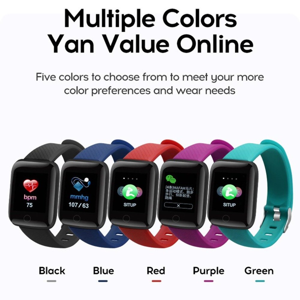 Factory Direct Sales 116 Plus Smart Bracelet Sports Smart Watch Fitness Blood Pressure Watch Tracker VS M4 M5 M6 Wristband
