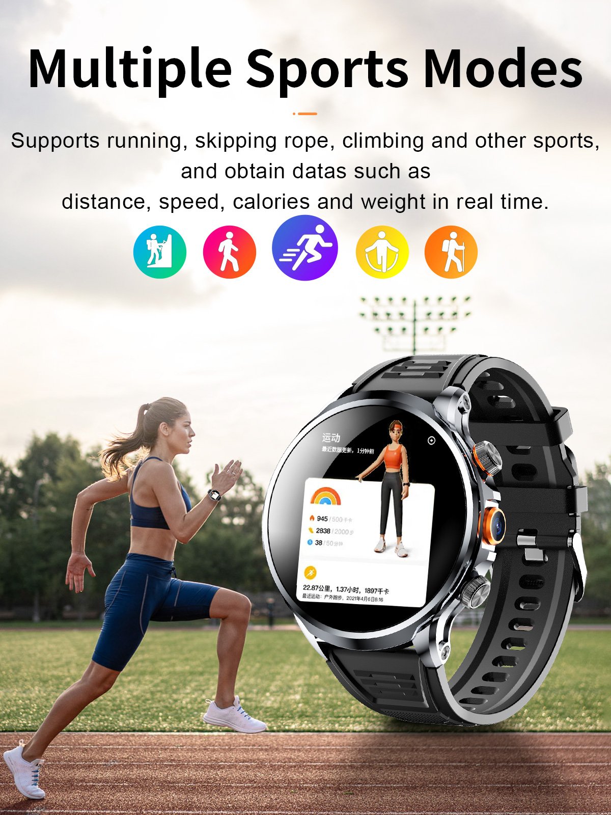 New 4G H18 Smartwatch with 1.85inch Large Display Memory System Android 8.1 Camera 2.0MP GPS Video Call Smart Watch 2024