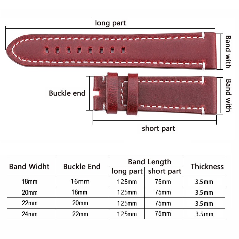 Correas De Reloj Inteligente Watchband 24Mm Watch Strap Vegan Leather Straps Watches Men Brand For Smart Watch band