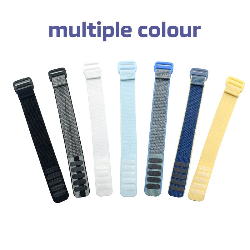 for custom men nylon self adhesive fastener 20 22 mm hook and loop tape for apple series 8 for iphone i smart watch band strap