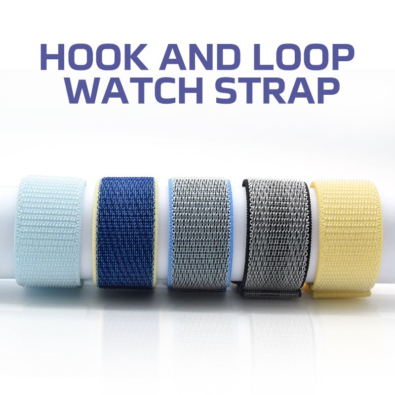 for custom men nylon self adhesive fastener 20 22 mm hook and loop tape for apple series 8 for iphone i smart watch band strap