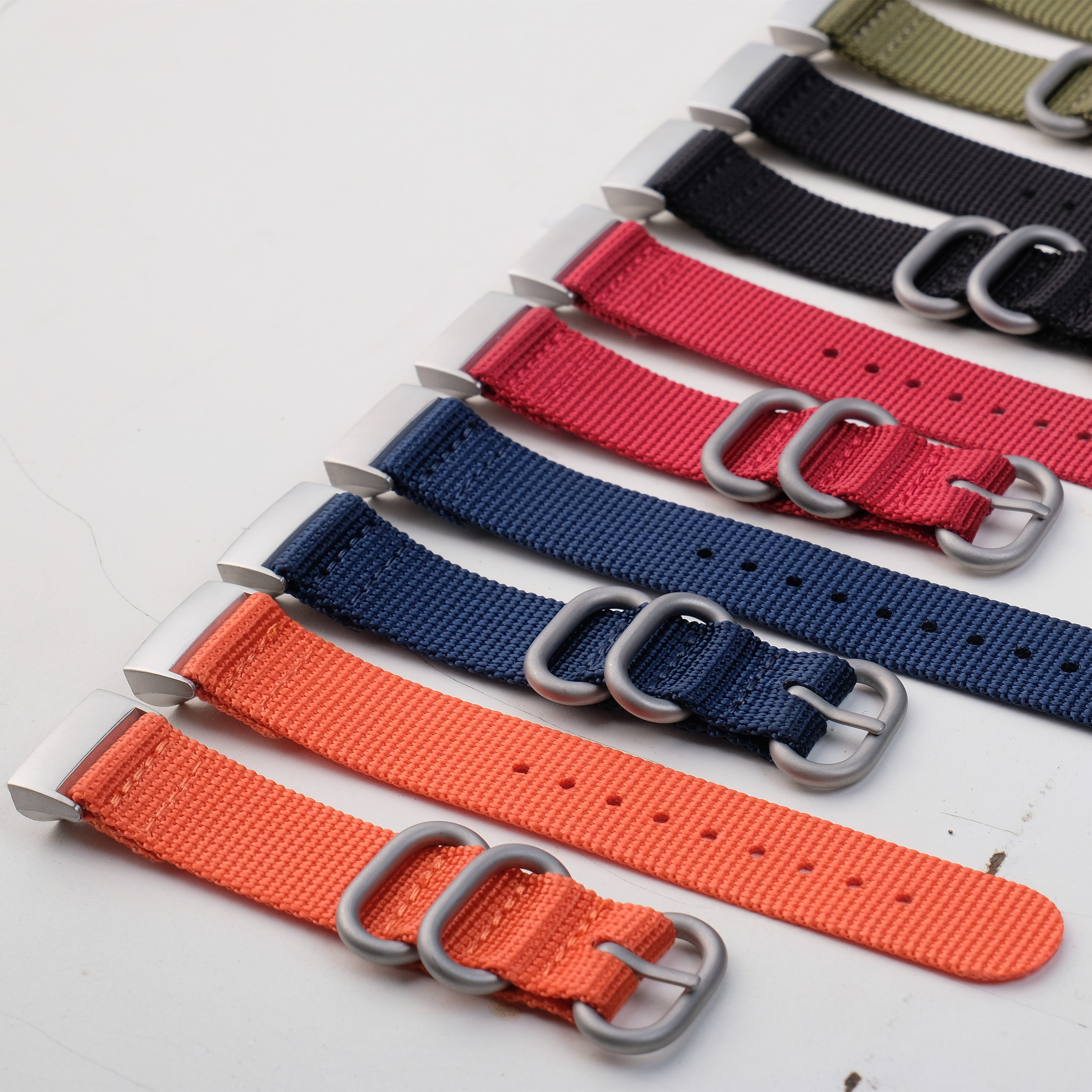 2024 factory price custom luxury fitness colorful adjustable striped sport nylon watch wrist band for Fitbit charge