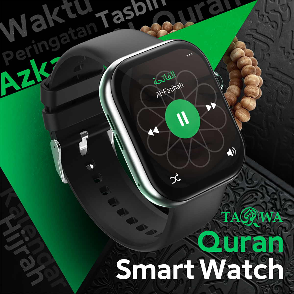 TAQWA Quran Smart Watch 2024 IP68 Waterproof 100+ Customized Wallpapers SmartWatch Health Monitoring Bluetooth Call
