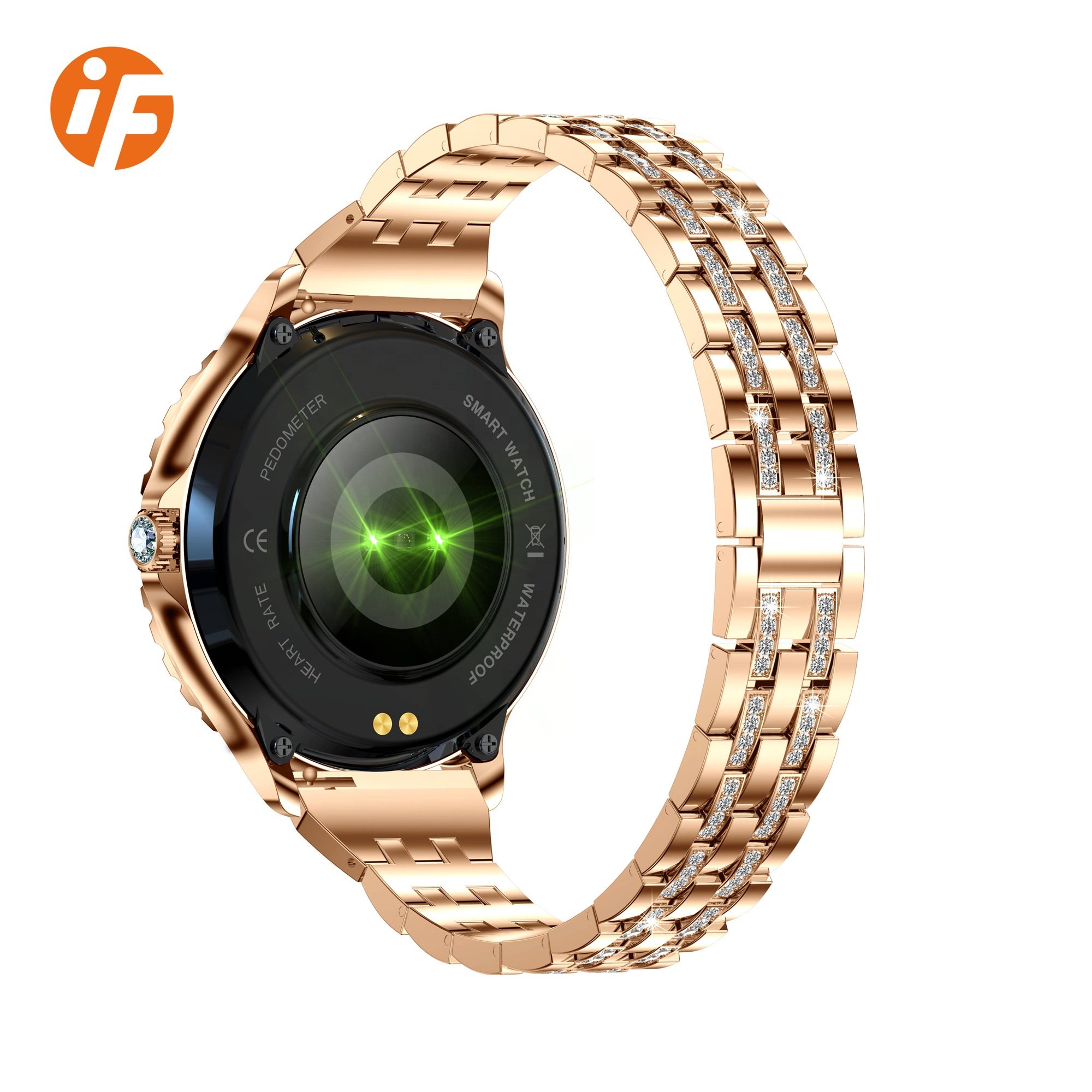 INNOFOVO i58 girls women gold diamonds smart watch gift set for ladies women