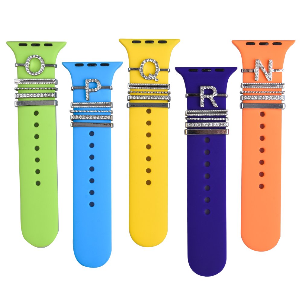 New Hot Selling decoration charms For watch Double color silicone iwatch sports strap watch band charms 2022