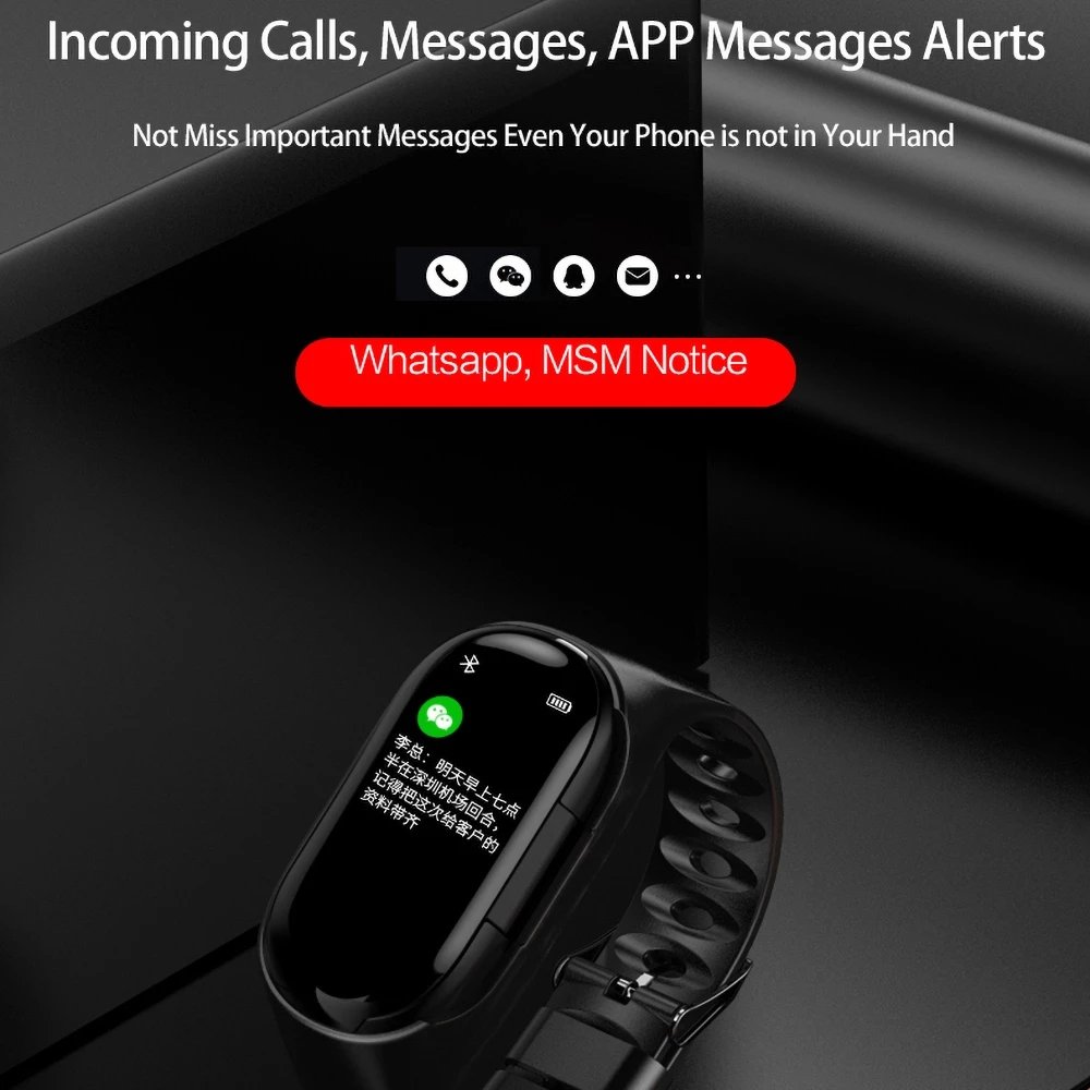 Newest Ai Smart Watch M1P With Tws Earbuds With Heart Rate Monitor Earphone