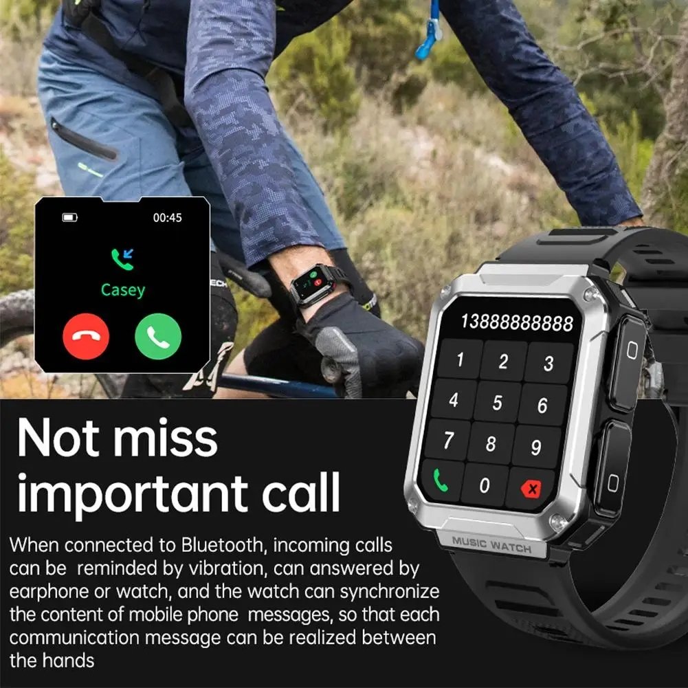 Flyrabbit Original T93 2 in1 Smart Watch With Tws Earphone Earbuds 4G Large Memory BT Call Voice Assistant Smartwatch for Men