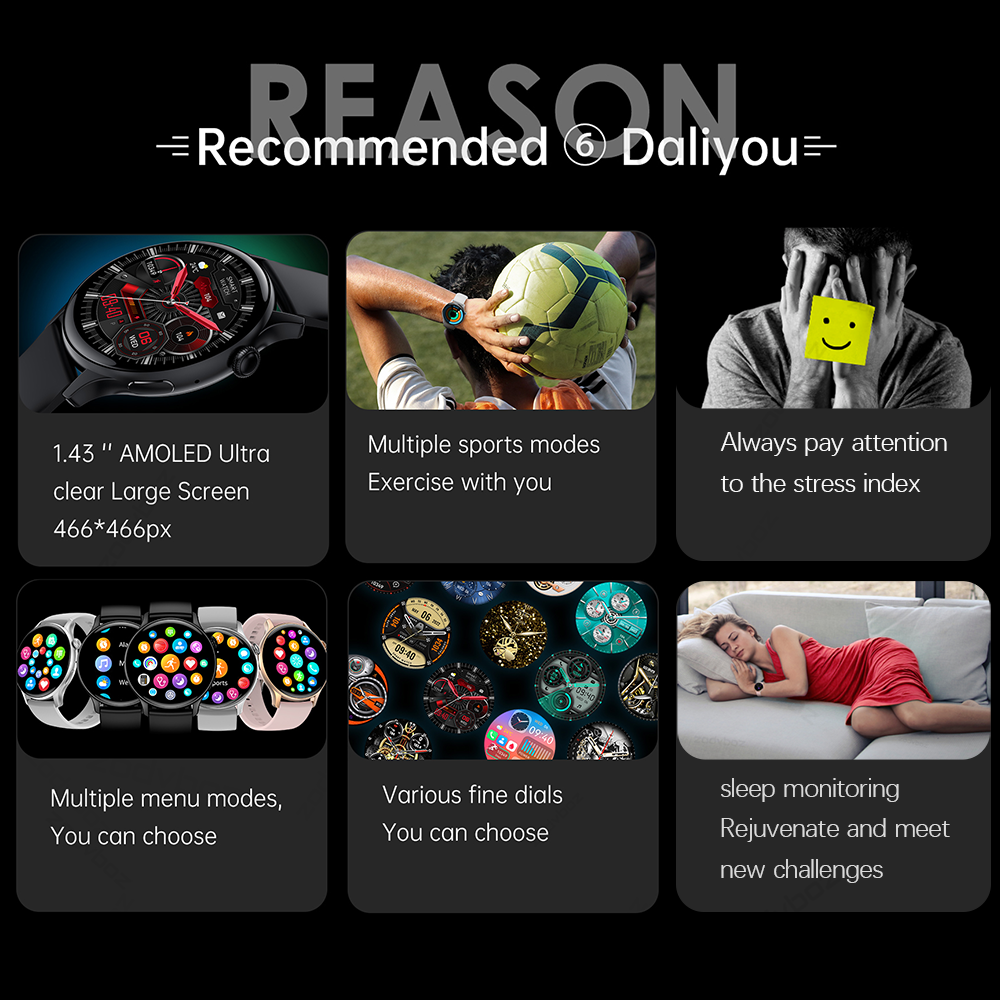 2023 New Voice Calling Smart Watches Women Always-on Display Custom Dial Stress Watch Men IP68 Waterproof Smartwatch Android IOS
