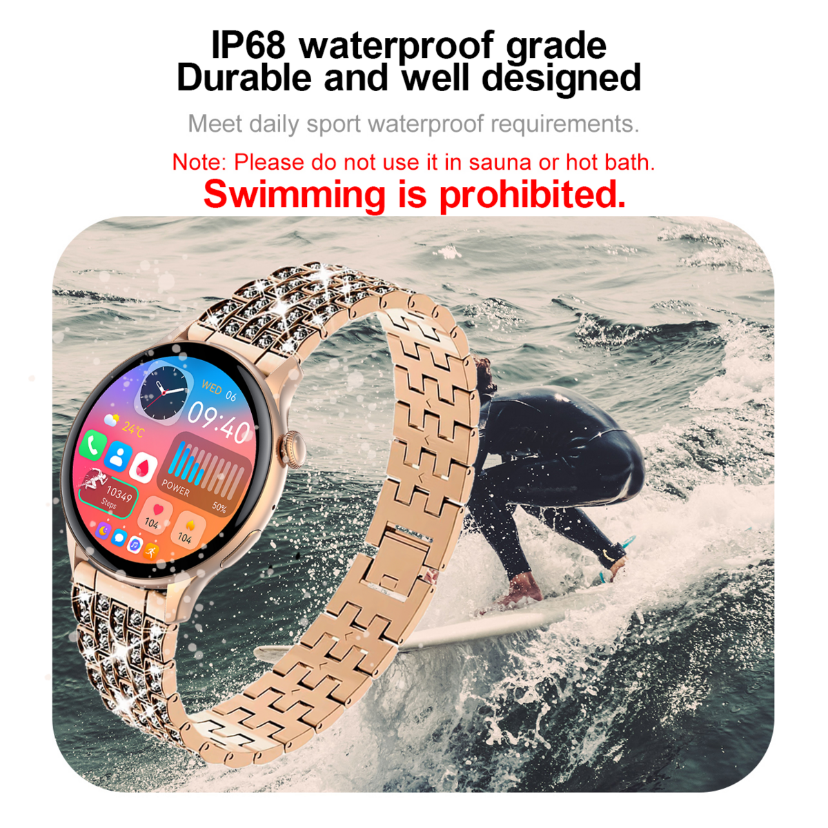 2023 New Voice Calling Smart Watches Women Always-on Display Custom Dial Stress Watch Men IP68 Waterproof Smartwatch Android IOS