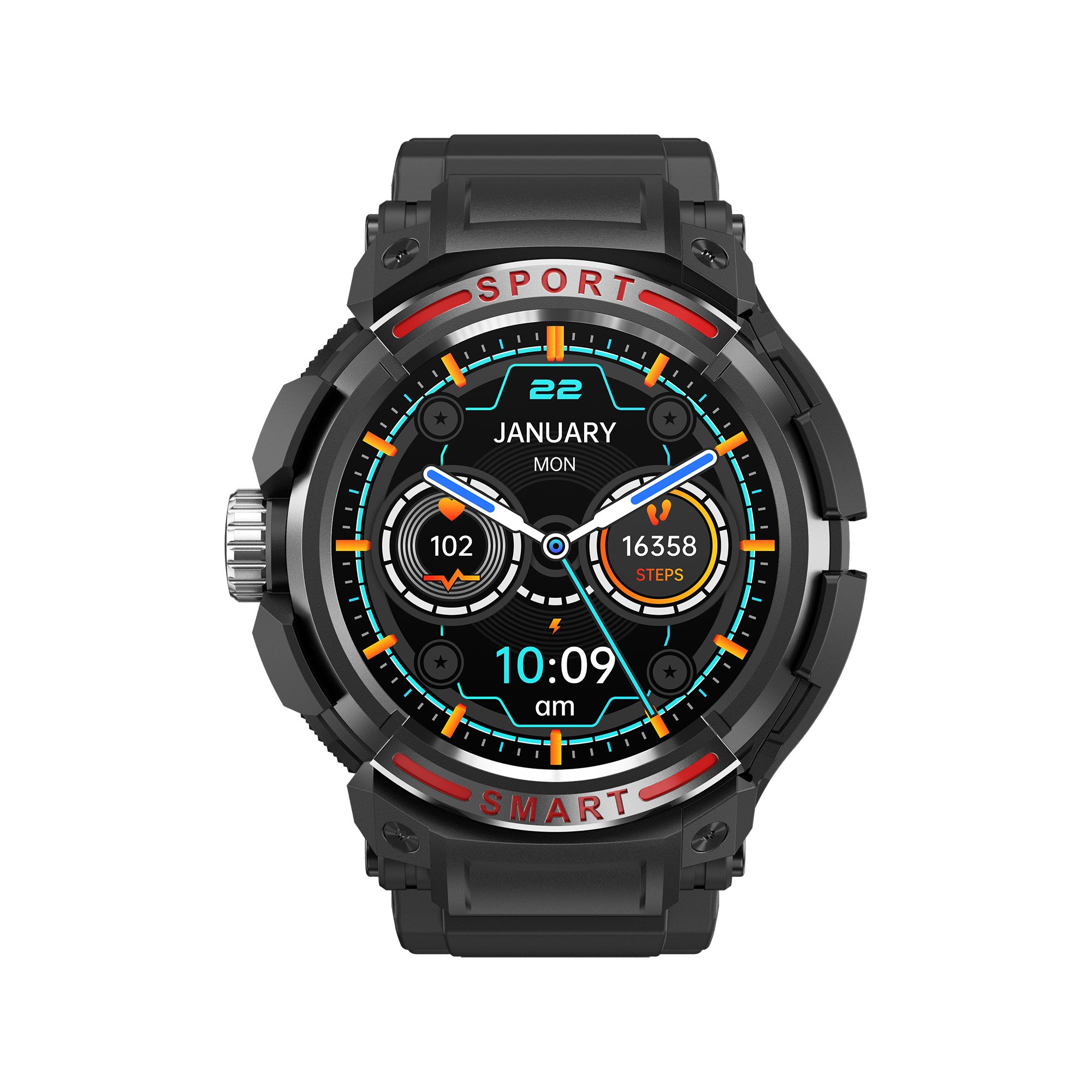 Stepfly GT100 AMOLED Smart Watch TWS Bluetooth Headset MP3 Local Music 3 in 1 NFC Speaker Dial Call 400MAH Sport Smartwatch