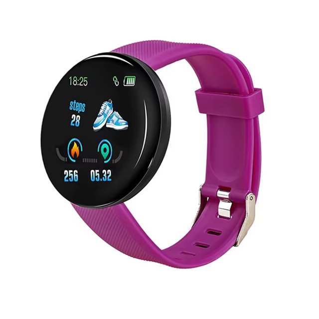 D18 Smart Watch with Heart Rate Monitor TFT Round Montre Inteligente IP67 Waterproof D20 Remote Control Function