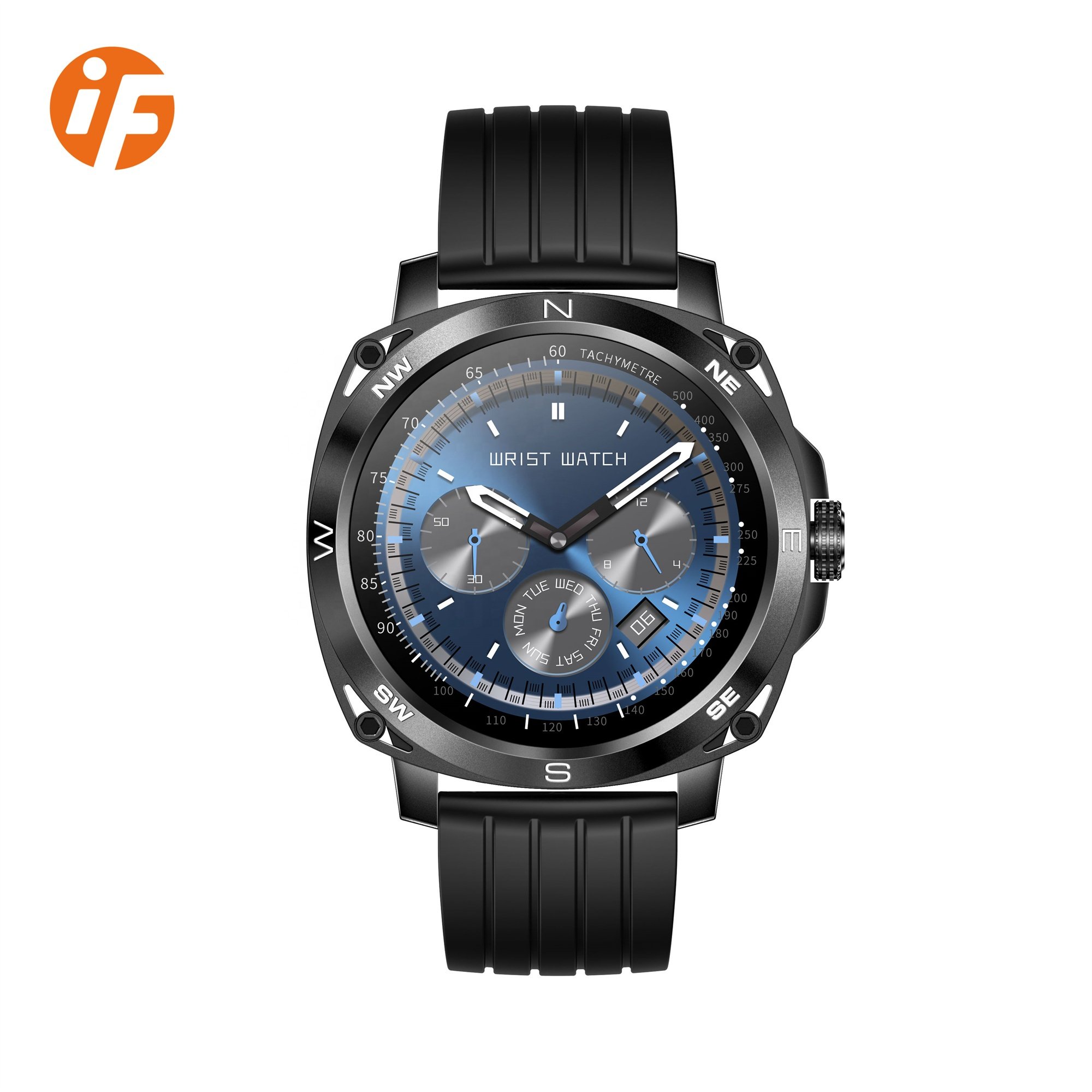 INNOFOVO 1.43Inch Amoled Blood Pressure Monitoring Waterproof Smart Watches For Men