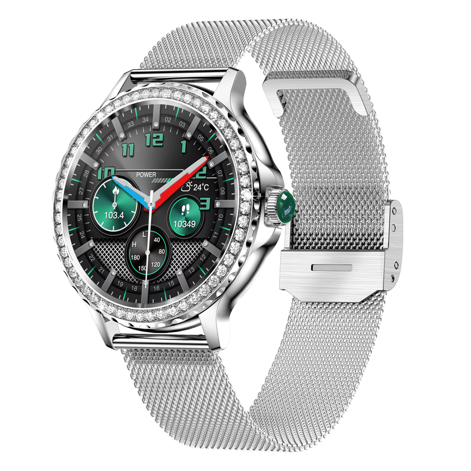 Flyrabbit New Heart Rate Android IOS BT Call NX19 Women ladies smart watch 2024 with Enlish Spanish Polish Dutch Czech Italian