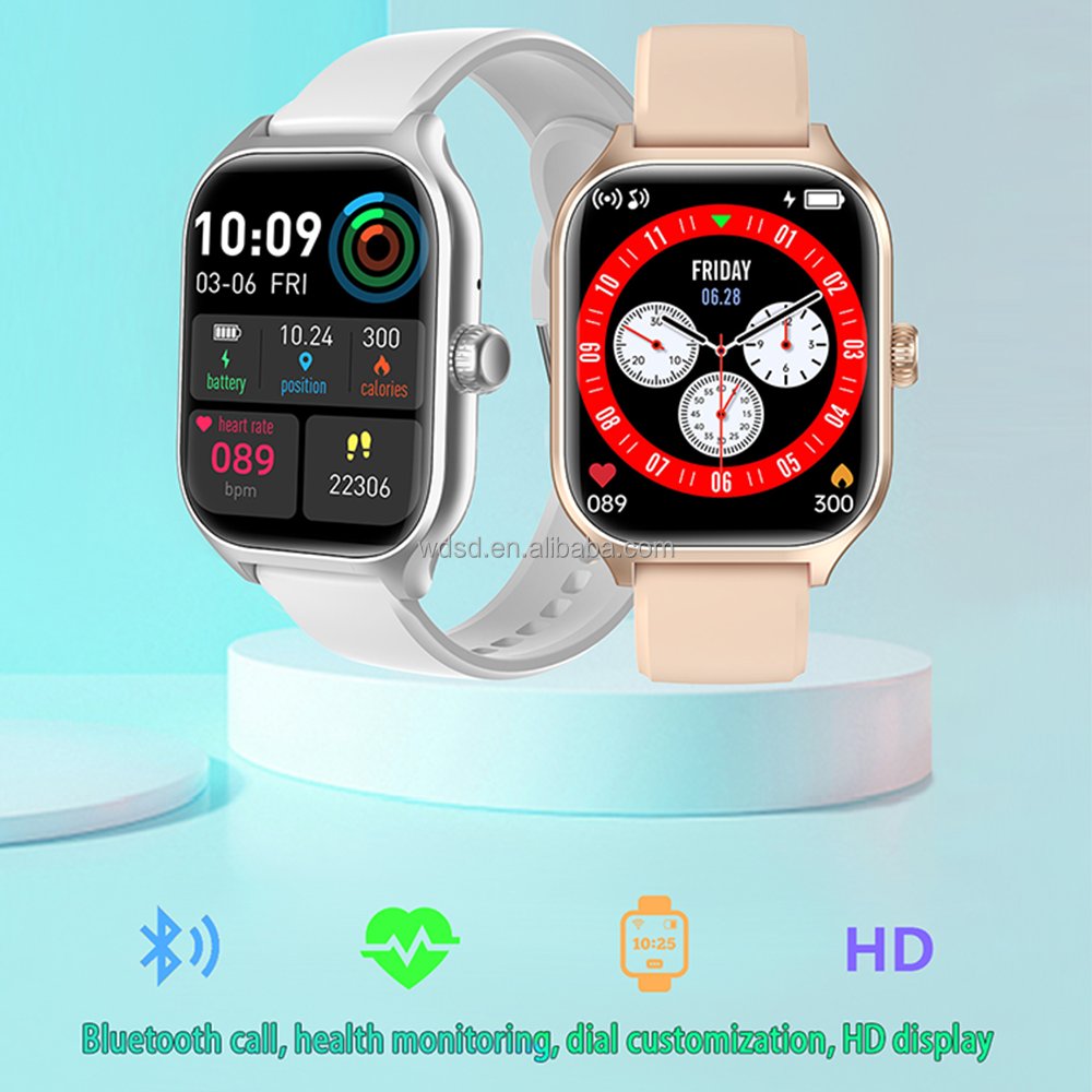 Double Strap Ultra Low Power Chip 210 mAH Battery 2.01 Inch HD Display Smart Watch ECG Blood Pressure Blood Oxygen GTS4
