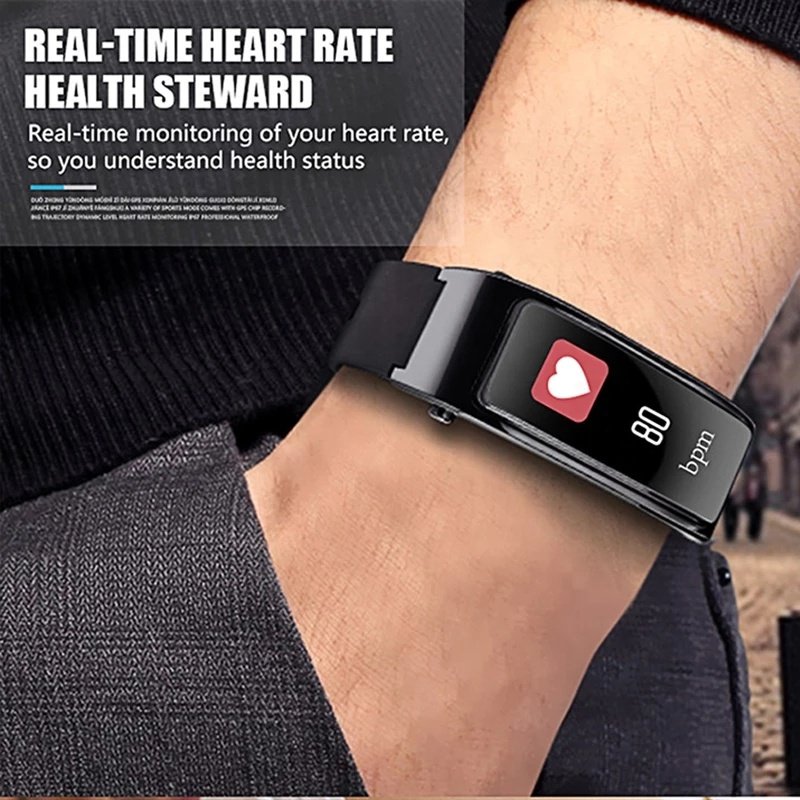 Cheap Smart Watch 2 in 1 Y3 Plus Band Health Tracker Pedometer Fitness headphones Bracelet Wristband with earbuds and earphone
