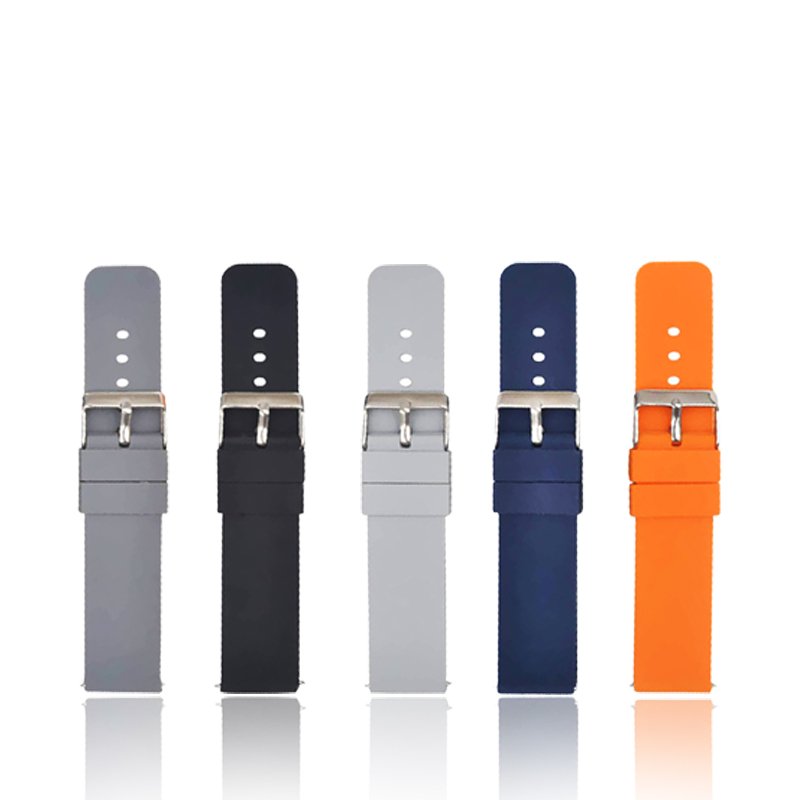 18 20 22 24 mm sport soft watch bracelet shading silicone watch strap with quick release for smart watch
