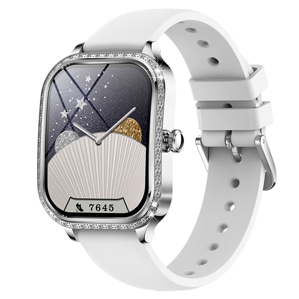 2024 MK88 Women's Smart Watch 1.75inch Screen BT Call Heart Rate Health Monitoring Lady Fashion Diamond Smartwatch