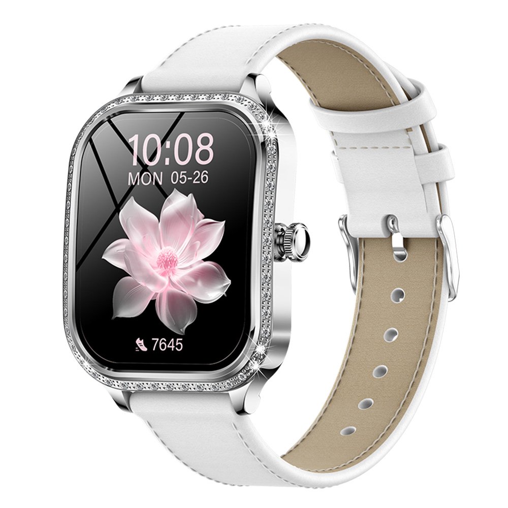 2024 MK88 Women's Smart Watch 1.75inch Screen BT Call Heart Rate Health Monitoring Lady Fashion Diamond Smartwatch