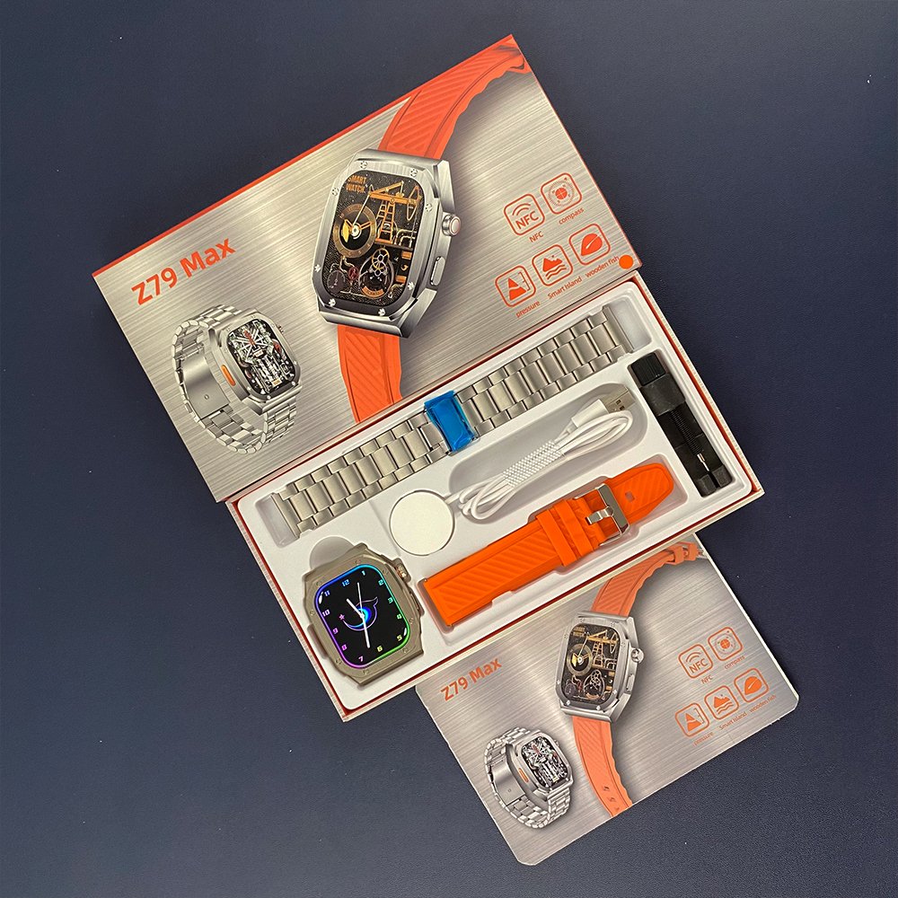 Z79 Max Smart Watch Men Reloj Inteligente Smartwatch with 2 Straps Ultra Sport Smart Watch