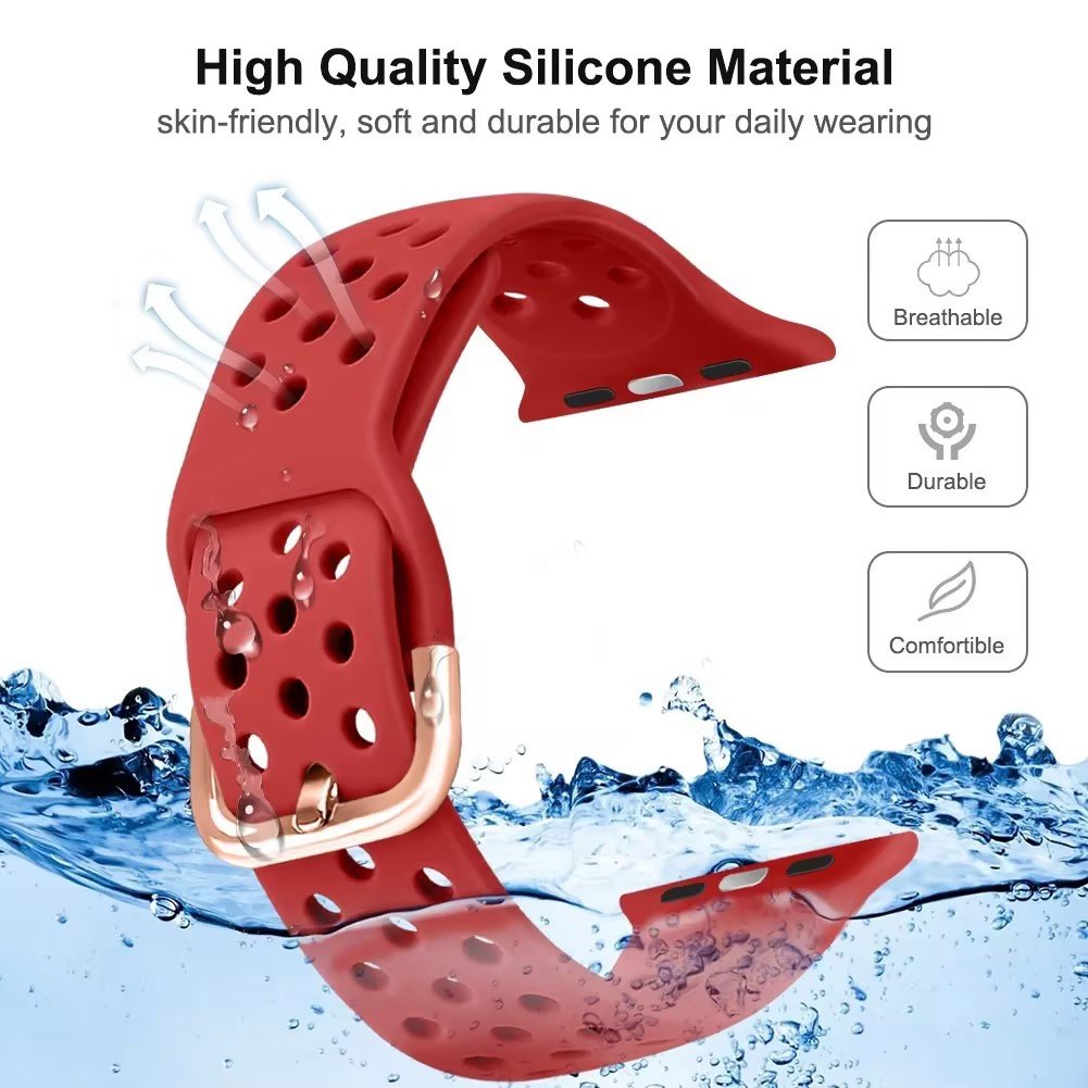 New Design Colorful Silicone Straps for Apple Watch New Arrive Sport Bracelet for Smart Watch Wrist Band for Iwatch 7 SE