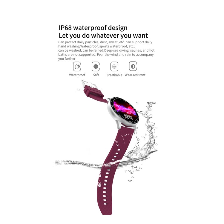 Bracelet waterproof silver luxury smartwatch  watches sport ip68 smart wrist watch