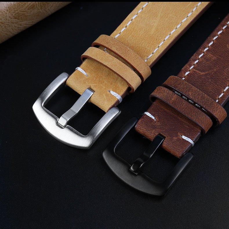 High quality 18 19 20 21 22 24mm Crazy horse Genuine Leather watch band straps Wholesale Quick Release leather strap watch ultra