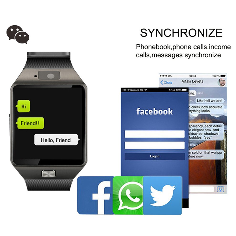 Wholesale Mobile Watch Phones Camera SIM Video Call WiFi Touch Screen Reloj Inteligente Smartwatch DZ09 Smart Watch