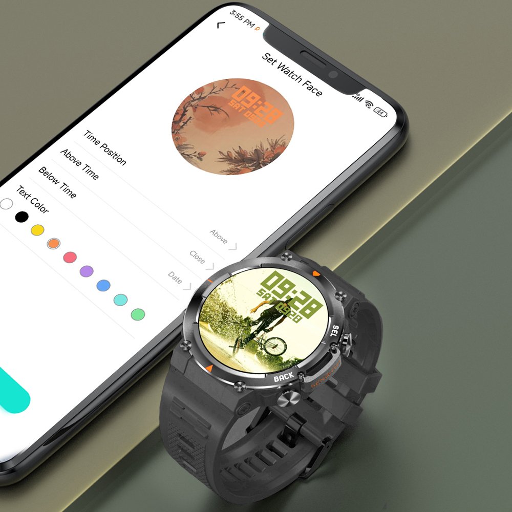 SENBONO 2024 MAX18 Men smartwatch AMOLED1.43inch 466*466 HD Big Screen BT calls gesture control AI voice sports smart watch Men