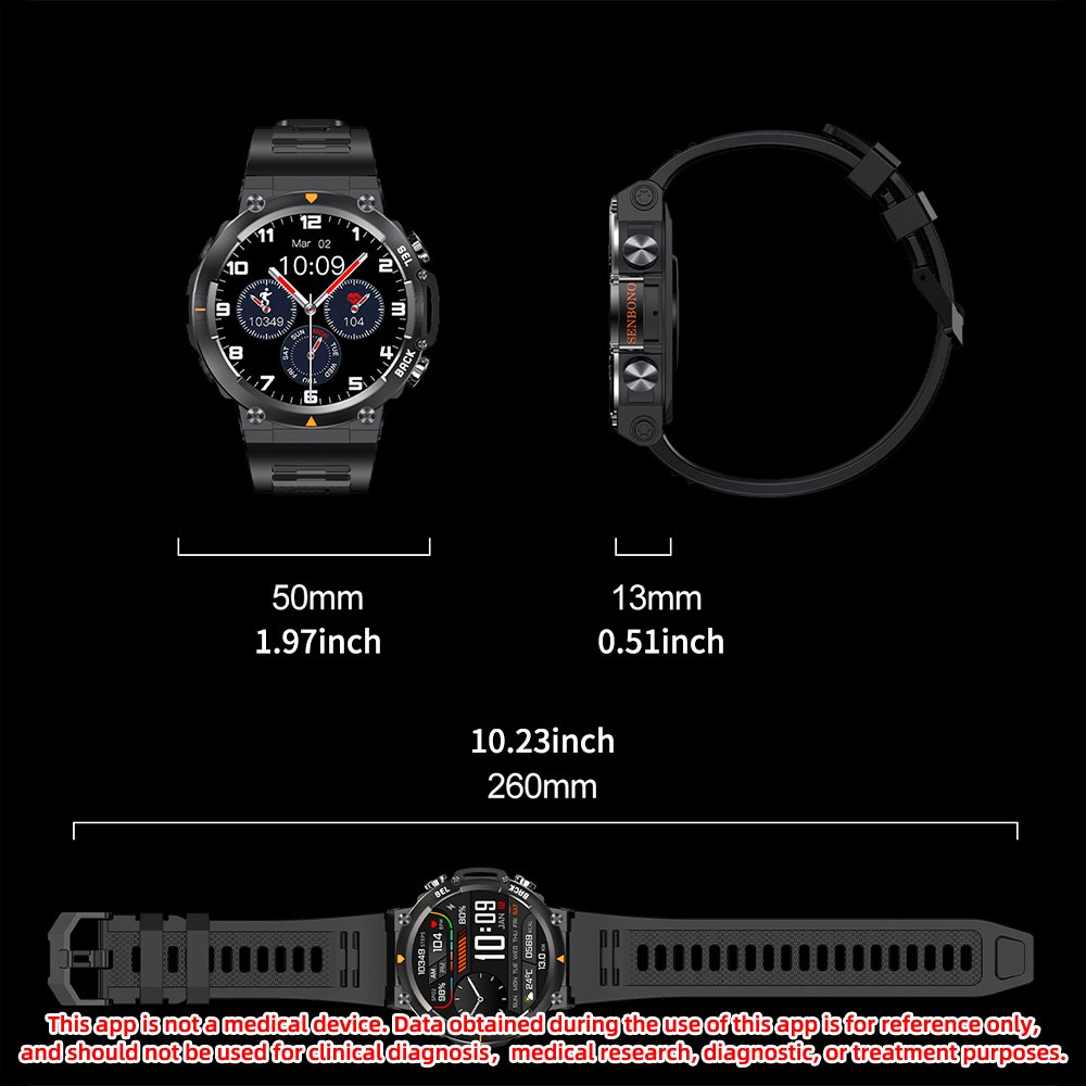 SENBONO 2024 MAX18 Men smartwatch AMOLED1.43inch 466*466 HD Big Screen BT calls gesture control AI voice sports smart watch Men