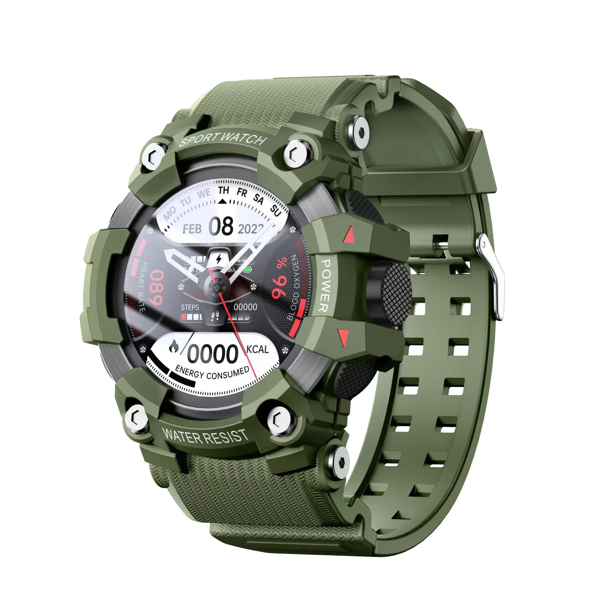 Fashion Sport Outdoor CT8 Smart Watch Waterproof Full Touch Heat Rate Monitor Detection Bracelet BT Call Smart Music Watch